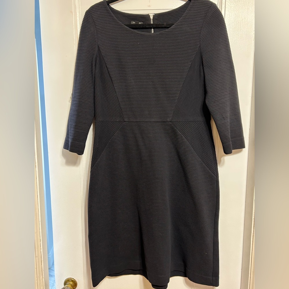 Talbots Black Ribbed Dress - Picture 2 of 3